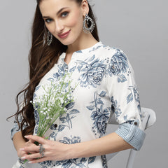 Printed Rayon A-Line Kurta