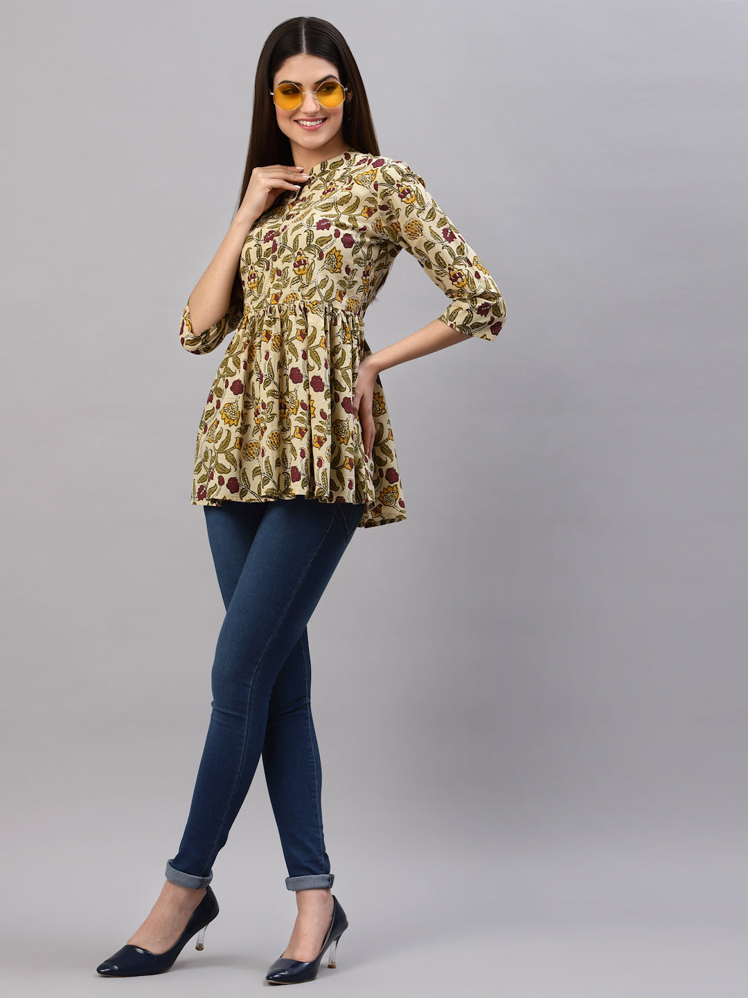 Stylum Women's Floral Printed Cotton Top (TAPRI)