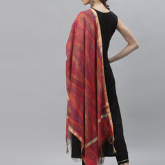 Rayon Flared Kurta with Printed Dupatta