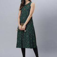 Bandhani Print Rayon Flared Kurta