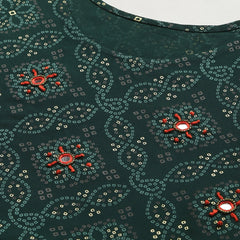 Print Rayon Flared Kurta