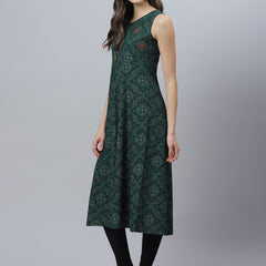 Bandhani Print Rayon Flared Kurta