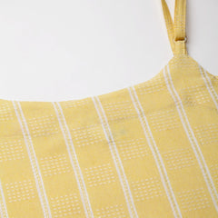 Stylum Women's Woven designed Cotton Blend Straight Kurta Pant Dupatta Set (YLWMELODY)