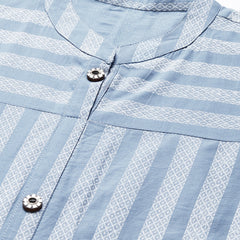 Striped Cotton Straight Kurta